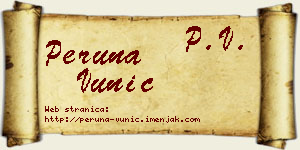 Peruna Vunić vizit kartica